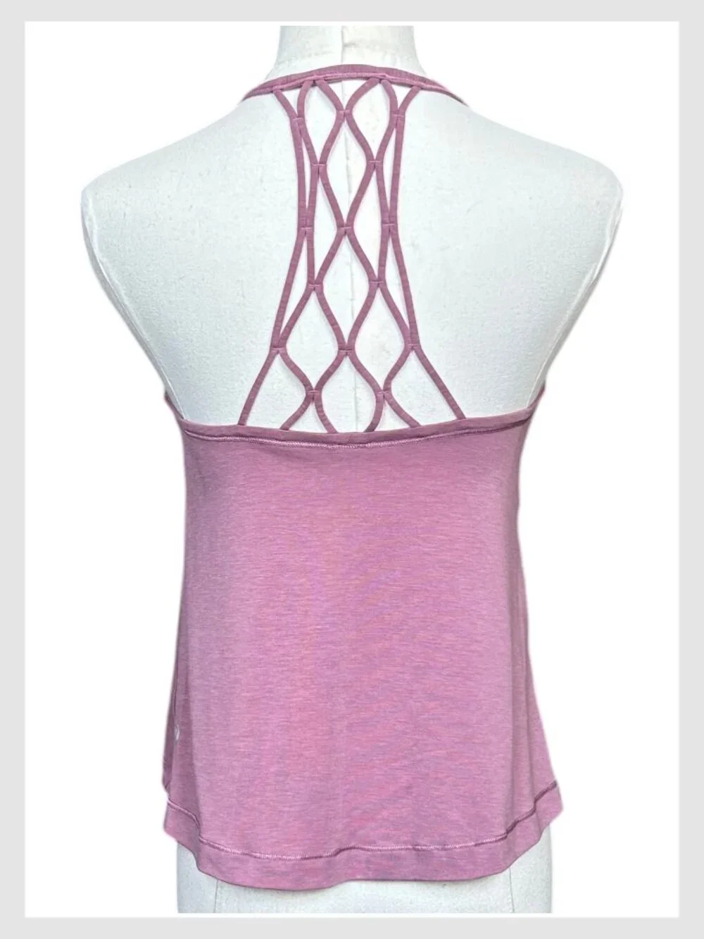 Lululemon Love Knot Tank Dusty Pink Mauve Macrame Racerback 4